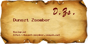 Dunszt Zsombor névjegykártya