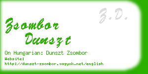 zsombor dunszt business card